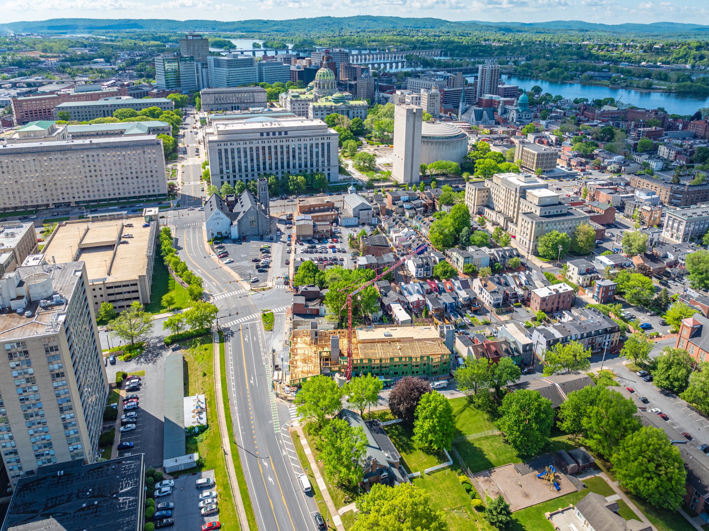Bethel Village framing shown within the Harrisburg city context