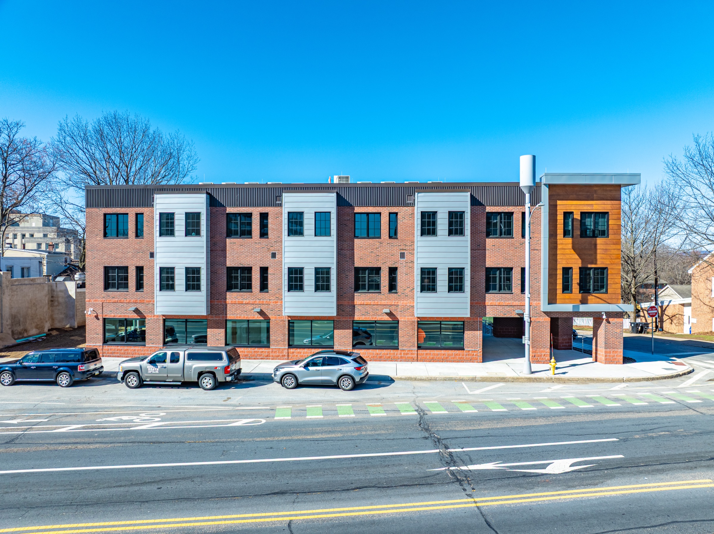 Completed front elevation of Bethel Village